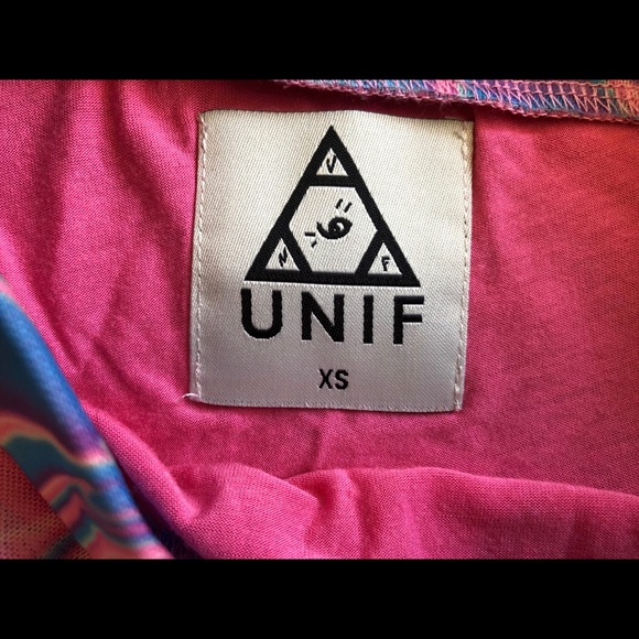 NWOT UNIF Psychedelic Swirly Tie Dye Melt Skirt - Picture 4 of 6